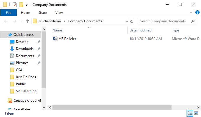 Upload Documents in SharePoint - Folder window