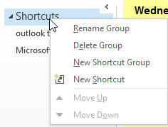 Mailbox Shortcuts in Outlook - New shotcut