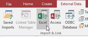 Connect to Excel in Access - Database