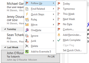 Tasks in Outlook: create tasks