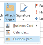 outlook items