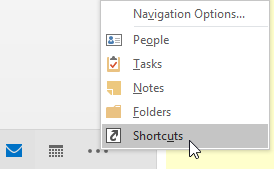 Mailbox Shortcuts in Outlook - Select