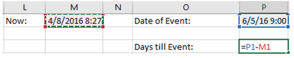 Countdowns in Excel