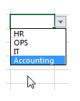 create a dropdown list in excel