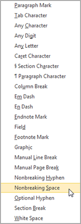 special characters in word