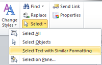 format text in word