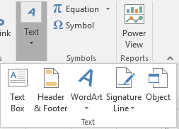 Embedding Documents in Excel - Text group