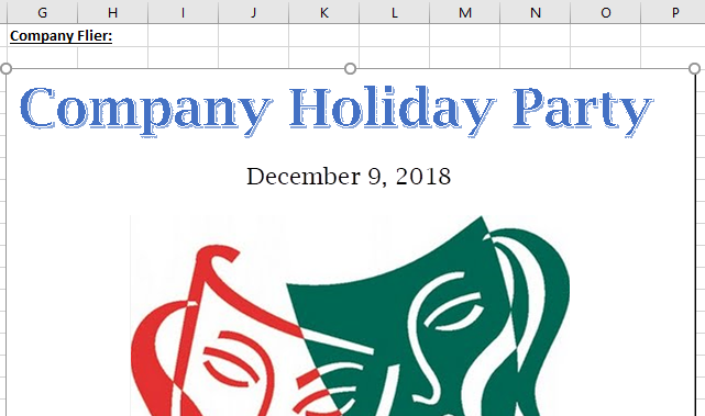 Embedding Documents in Excel - Holiday Fliwer