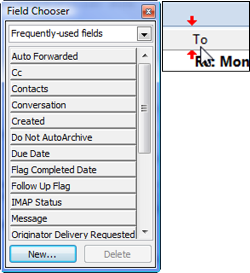 Customize outlook - add a column