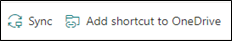 OneDrive - Sync shortcut