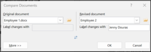 Word – The smart feature that makes comparing 2 versions of a document a snap